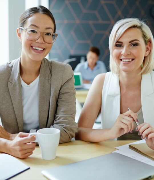 Cheerful businesswomen