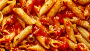 Classic penne pasta with tomato sauce